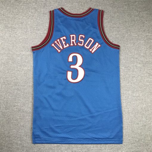 Allen Iverson Philadelphia 76ers Blue 1999-00 Hardwood Classics Jersey back