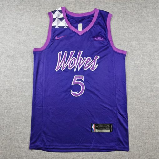 Anthony Edwards Minnesota Timberwolves Purple City Edition Jersey