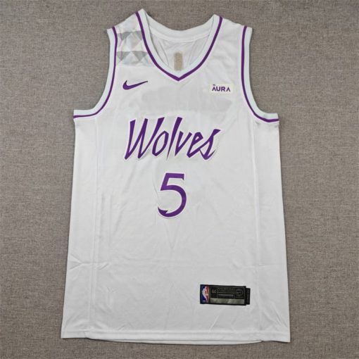 Anthony Edwards Minnesota Timberwolves White City Edition Jersey