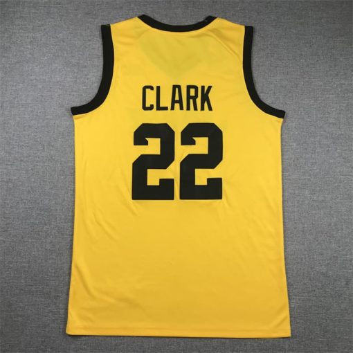 Caitlin Clark #22 Iowa Hawkeyes 2024 Gold Jersey back