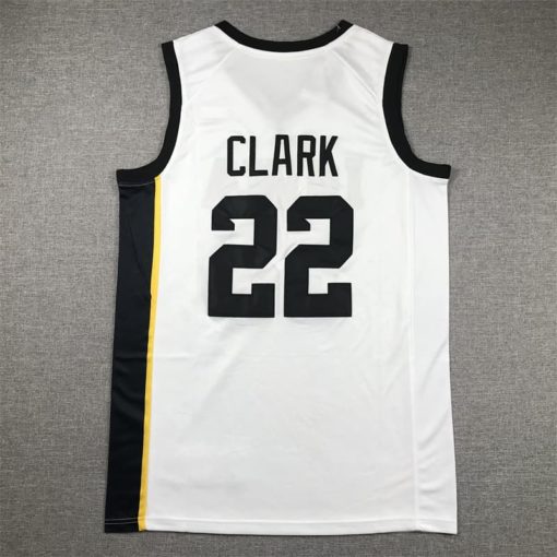 Caitlin Clark #22 Iowa Hawkeyes White Jersey back