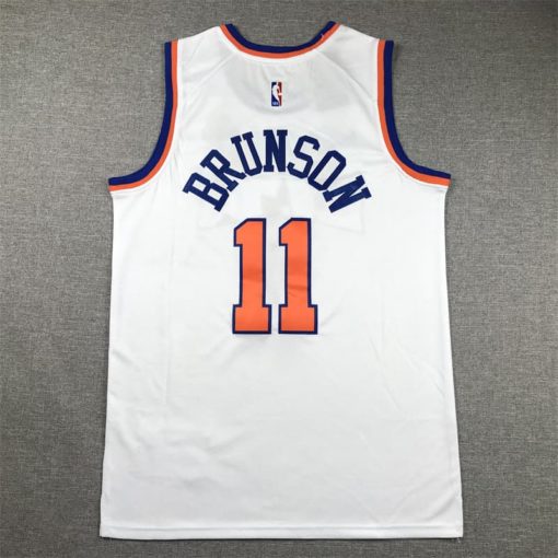 Jalen Brunson New York Knicks Association Edition Swingman Jersey - White back