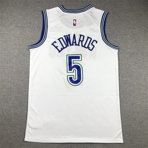 Minnesota Timberwolves Anthony Edwards Hardwood Classic Edition Swingman White Jersey back