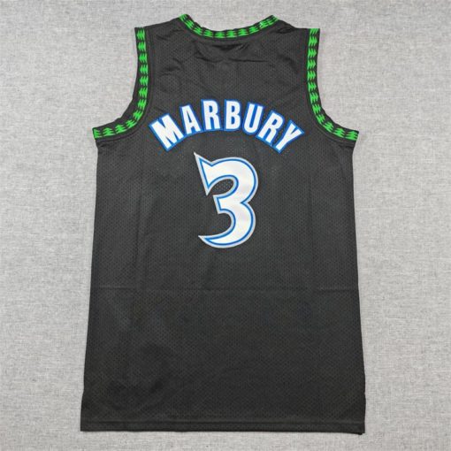 Stephon Marbury Minnesota Timberwolves Black 1997-98 Swingman Jersey back