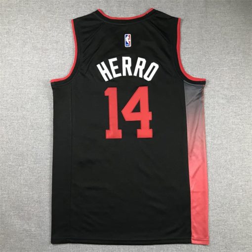 Tyler Herro Miami Heat City Edition 2023-24 Swingman Jersey - Black back