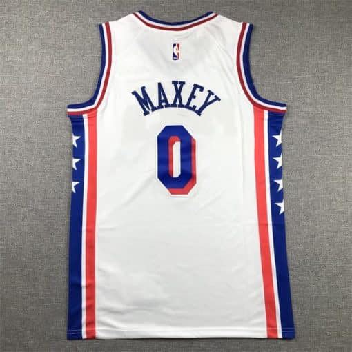 Tyrese Maxey Philadelphia 76ers Association Edition Swingman Jersey - White back