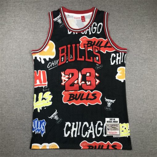 Michael Jordan Chicago Bulls Slap Sticker Swingman Jersey