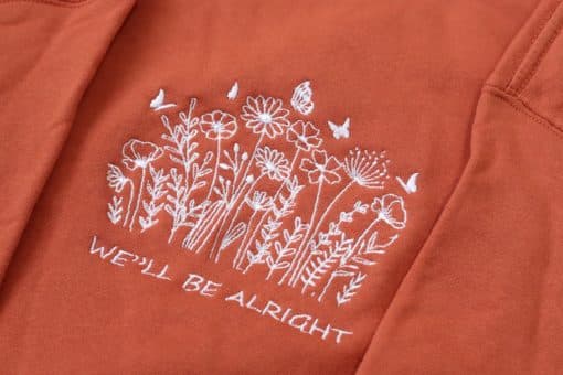 Wildflowers Embroidered Crewneck Sweatshirt Hoodie - A Tribute to 'Fine Line' by Harry Styles