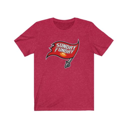 Unisex Buccaneer Sunday Funday Tampa Bay Football T-Shirt - Tailgate-Ready Attire for Gameday, Sporting Events, and Bars