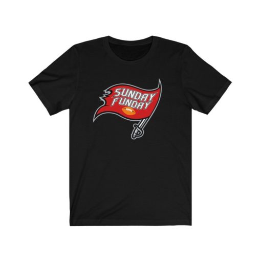 Unisex Buccaneer Sunday Funday Tampa Bay Football T-Shirt - Tailgate-Ready Attire for Gameday, Sporting Events, and Bars